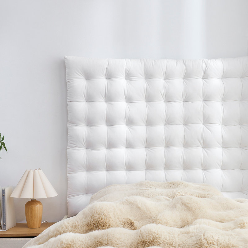 Rainha® - Cushion Tufted Tall College Headboard - White