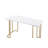 White & Gold Finish Writing Desk