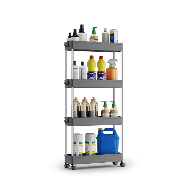 33.9 in. H x 5.1 in. W Book Cart