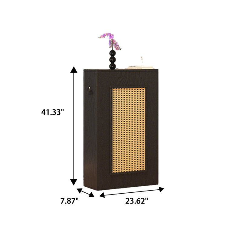 Armoire de rangement latérale escamotable de 7,87 po de diamètre avec rangement industriel en osier pour espaces étroits et petits espaces