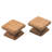 2 Pack Teak Square Drawer Pull
