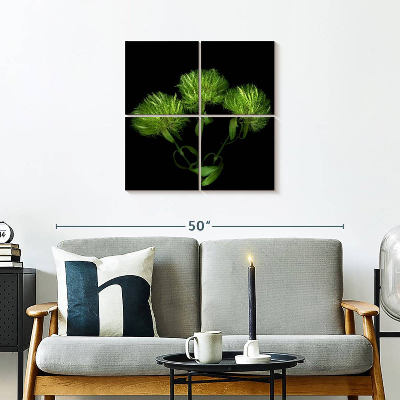 Harnek Green Pompons, H 26 po x l 26 po