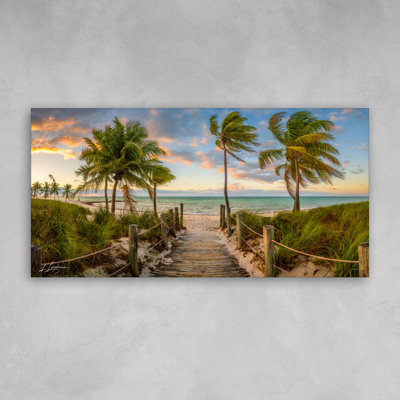 "Tropical Passage" par Lawrence Leyderman - Art mural acrylique 20 "x 40"