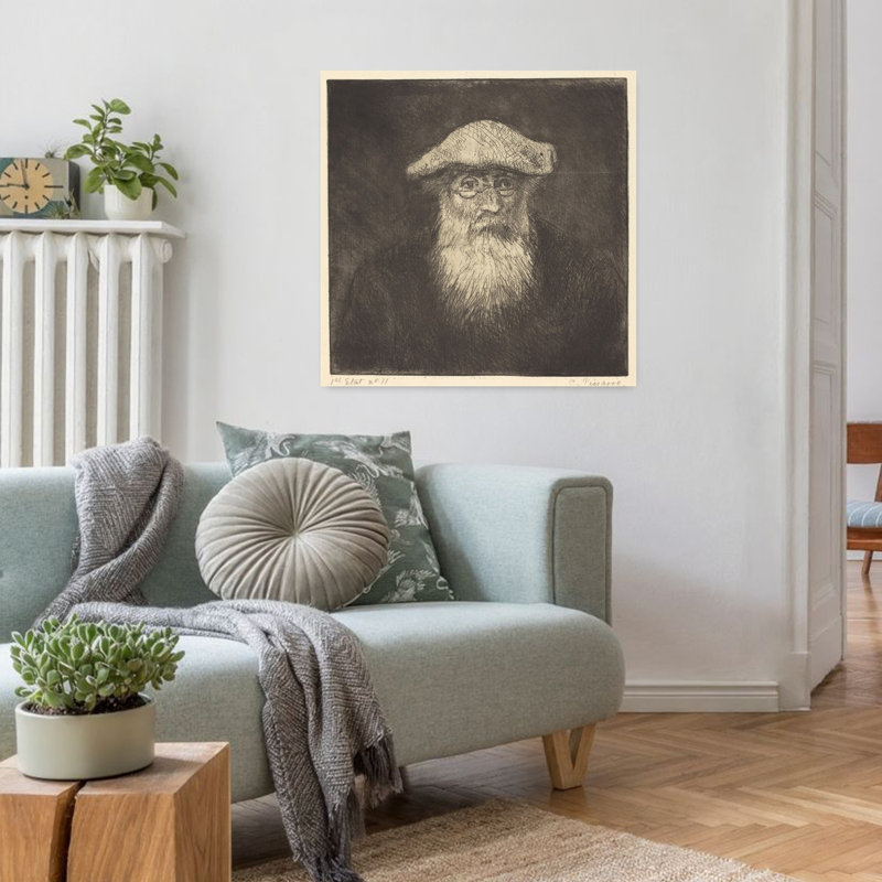 Self-Portrait, C.1890 Abstract Contemporary Wall Art Print by Camille Pissarro - 1 Piece Wrapped Canvas Wall Art