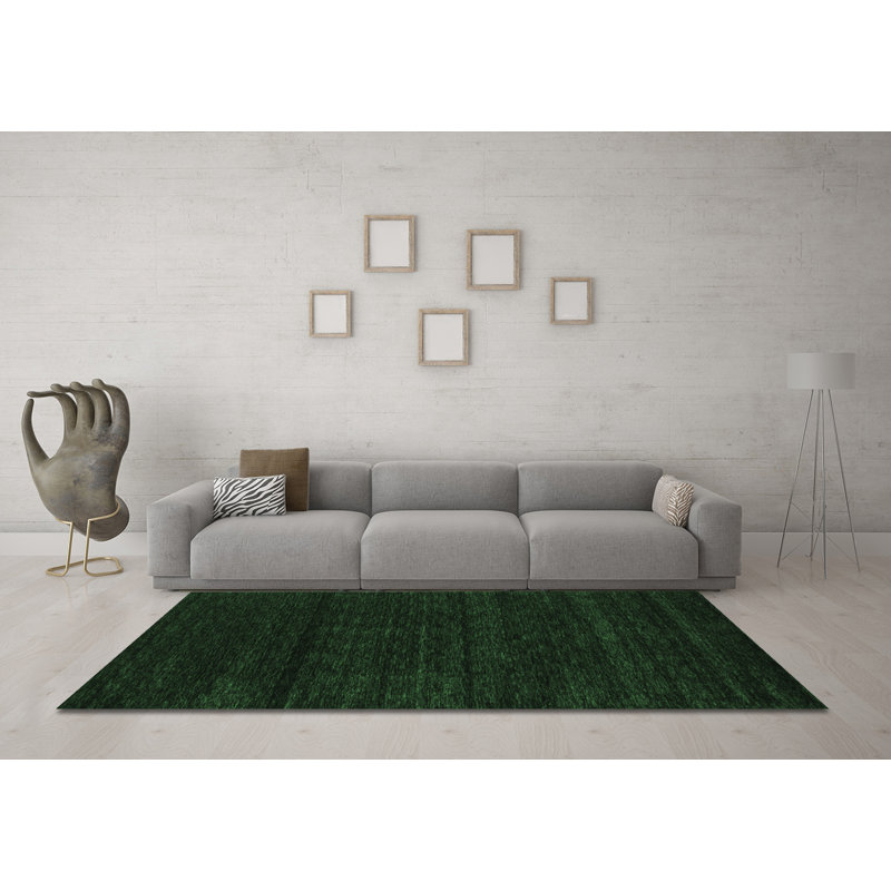 Washable Abstract Indoor Rug, Round 7'
