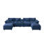Canapé modulaire en U surdimensionné en chenille avec double console USB et repose-pieds-131403467