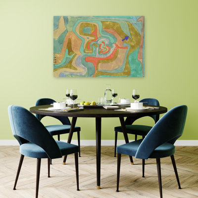 Flying Away 1934 Abstract Classic Colorful Wall Art Print by Paul Klee - Wrapped Canvas Print