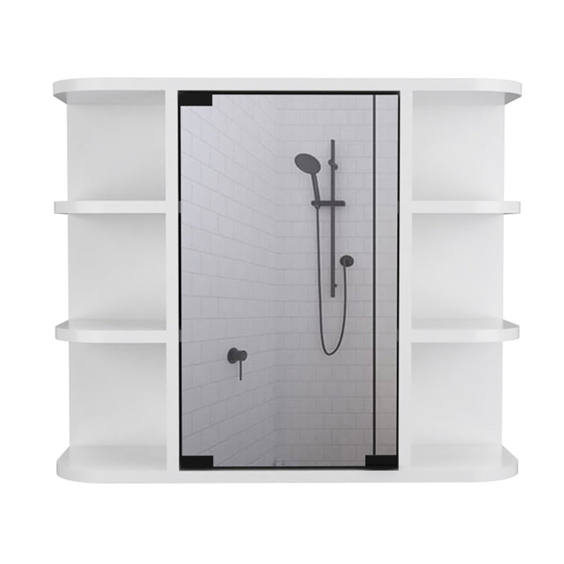 Armoire de salle de bain 2 pièces. Meuble-lavabo double pour articles. Taille compacte pour toute salle de bain. Pharmacie avec miroir et tablettes. Armoire de rangement intérieure à double porte Kit