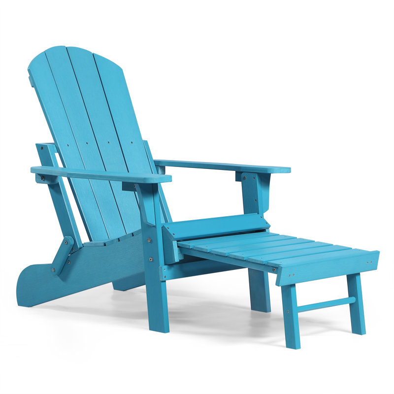 Chaise Adirondack pliante Hurley Morphew, Bleu turquoise