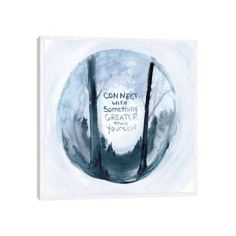 Connect With Something by Stephanie Ryan - Print on Canvas, 45.72cm H x 45.72cm W x 3.81cm D, White Floater Framed