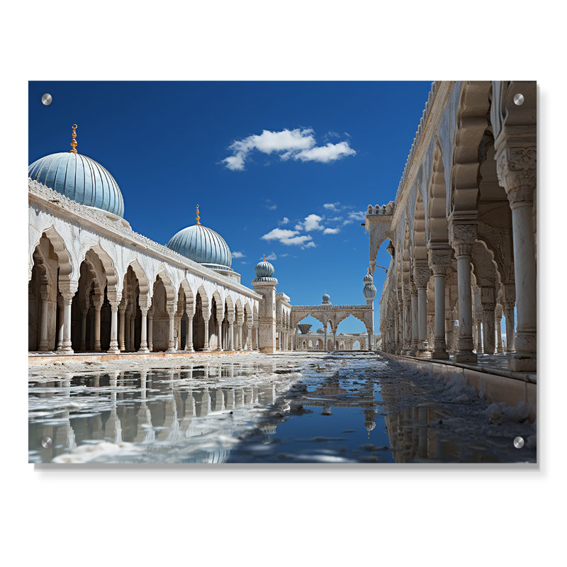 Art de l'Islam Masjid Alaqsa - Art mural acrylique de l'Islam, H 24 po x l 32 po