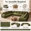Upholstered 161.9 " Chenille U-Shaped Seating Component-909041937