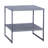 Square Side End Table with Storage Shelf, Rustic Concrete Finish and Black Metal Frame-2136747217