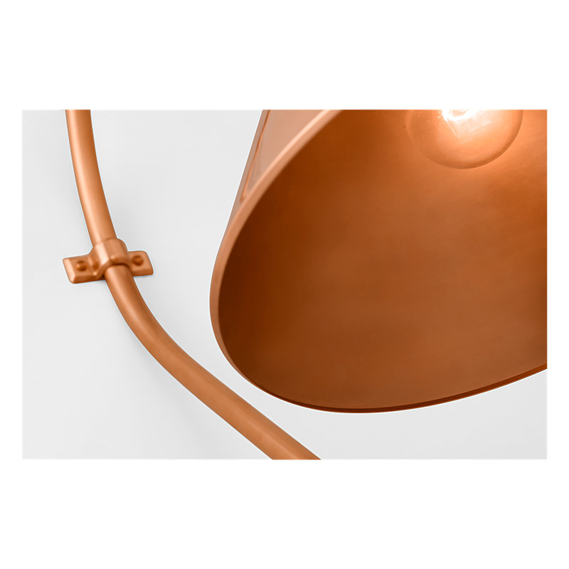 Thomas O'Brien, "Academy 18" Larrabee Barn Light in Soft Copper with 9" Conical Savannah Shade, 27'' H x 12.5'' W x 24'' D