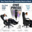 Fauteuil de direction électrique en cuir avec repose-pieds, chaise de bureau inclinable grande et grande de 600 lb, massage 3D et soutien lombaire, chaise d'ordinateur robuste à haut dossier et hauteur réglable