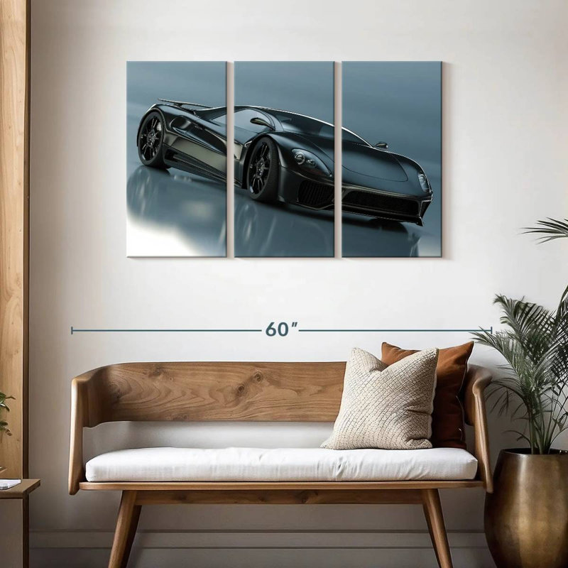 Mehar noir brillant Supercar, H 28 po x l 45 po