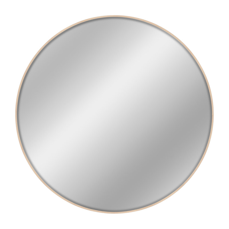 nielsen Jaron Round Wall Mirror, Aluminium, Oak , 60 cm H x 60 cm W