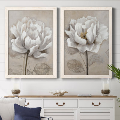 "Soft White I", ensemble de 2 reproductions d'art