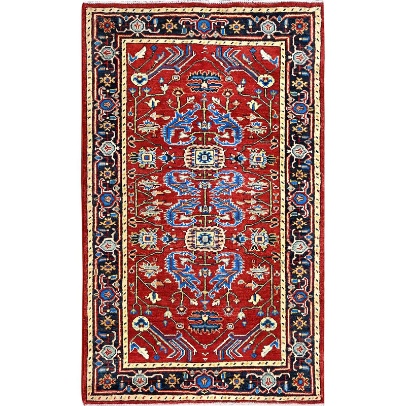 Tapis nouvel âge rectangulaire unique de 2 pi 10 po x 4 pi 7 po Wigburg
