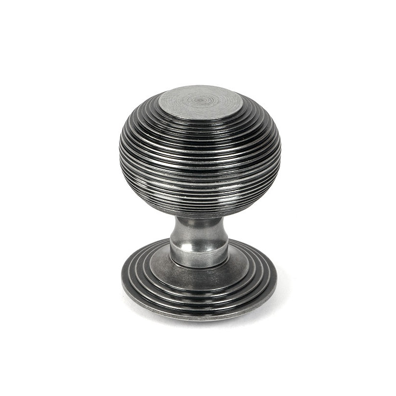 Pewter Beehive Centre Door Knob, Pewter Patina
