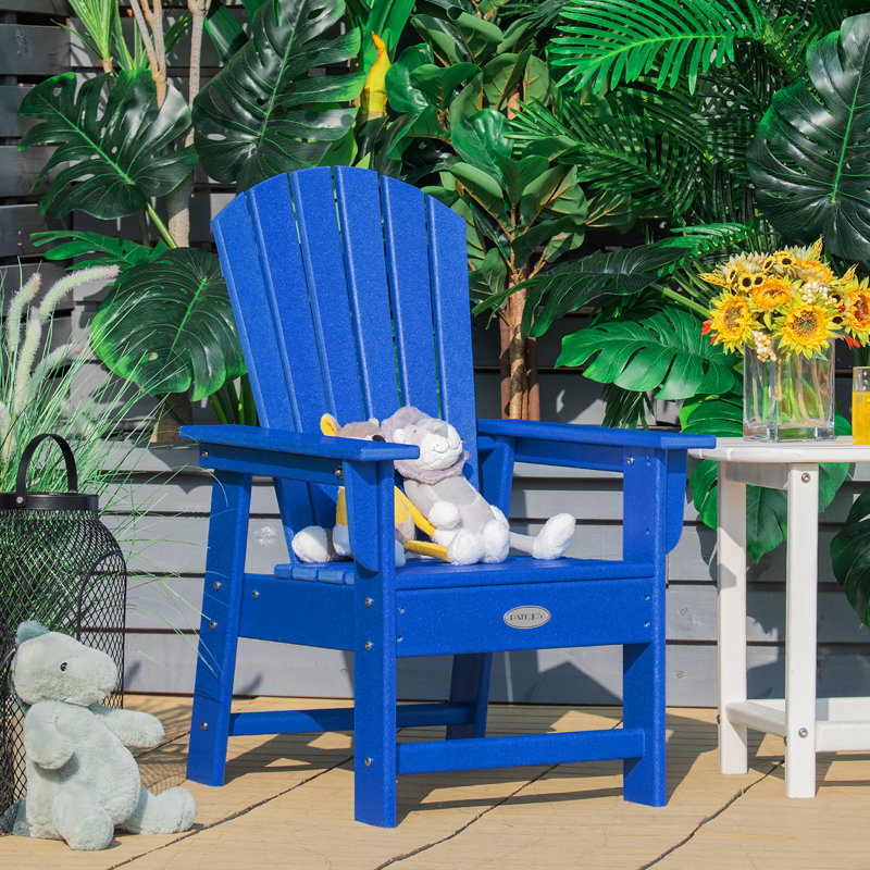 Wood Outdoor Adirondack Chair, Blue