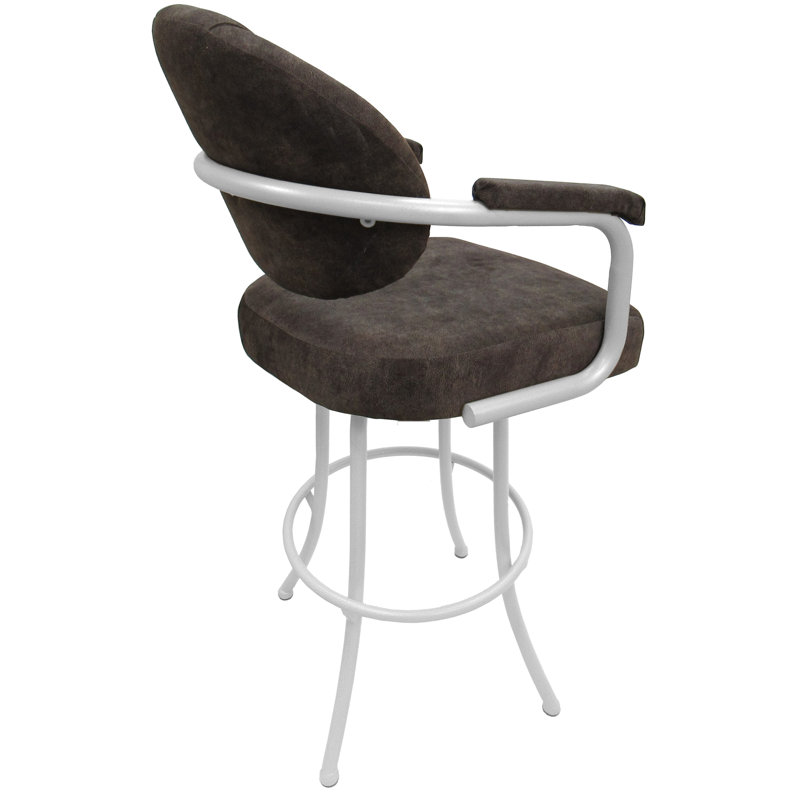 Tabouret de comptoir pivotant 26 po Verdale, Cendres aberrantes, Blanc, Comptoir de 26 po