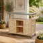 Îlot de cuisine en bois de sapin massif 50,25 po-1311435497
