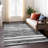 Machine Washable Indoor/Outdoor Cicel ACN1191 Charcoal Rug-109514317