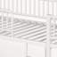 Lit superposé en métal Twin XL avec échelles, barrières de sécurité et structure tubulaire ronde, convertible en 2 lits, blanc-1446632229-1446632231