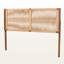 Tête de lit Rae noyer brun avec sangle de style bohémien, H 40,03 po x l 61,99 po x P 1,83 po