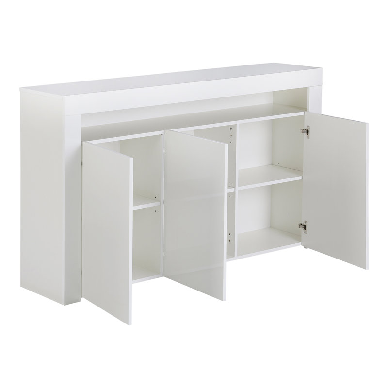 Dina 152cm Sideboard, White, No