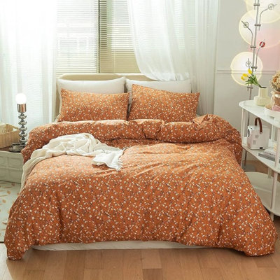 Cotton Floral Print Duvet Cover Set