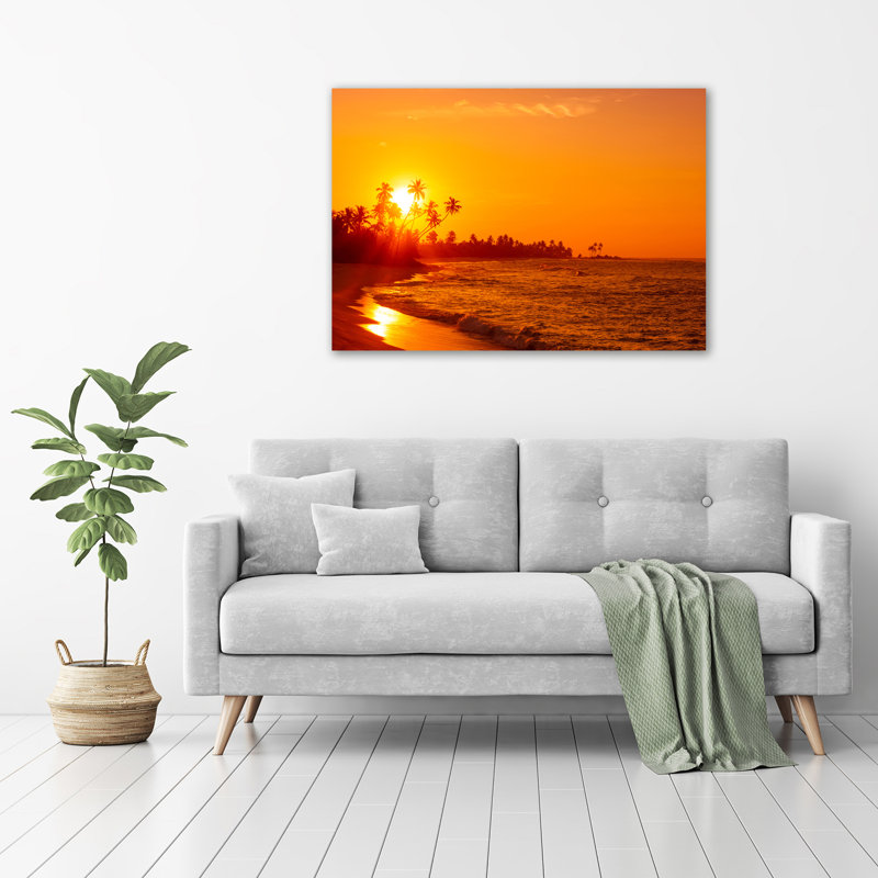 Sunset Beach - Wrapped Canvas Print