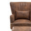 Aamiyah Upholstered Wingback Chair with Footstool