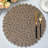 Polyester Embroidered Round Placemat