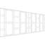 36.25'' H x 94.5'' W x 0.38'' D Expanded Cellular PVC Wainscot Panelling