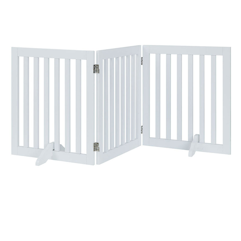 Barrière pour animaux Renn, Blanc, H 24 po x l 60 po x P 0,71 po