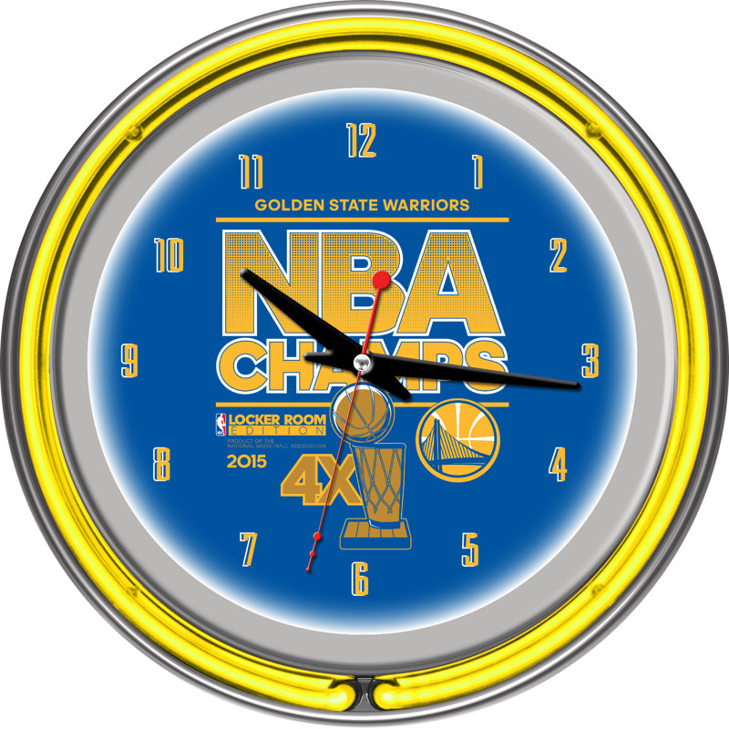 Horloge murale 2 anneaux double 2015 14,5 champions golden state NBA