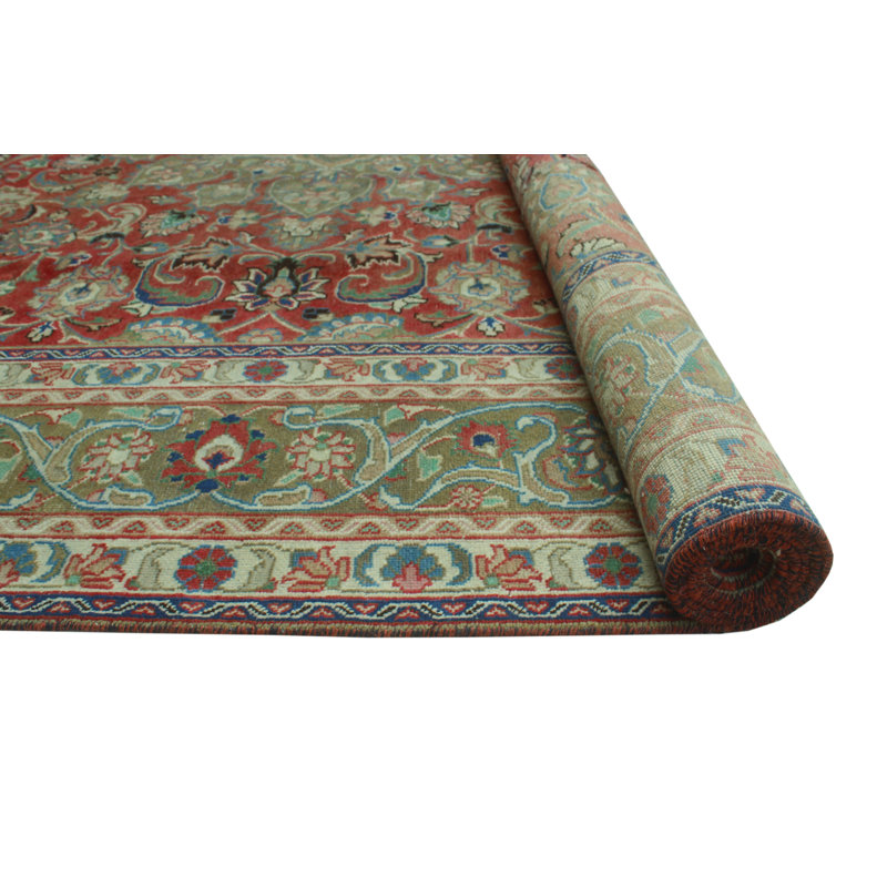 Tapis rouille finement vieilli Kaymarie