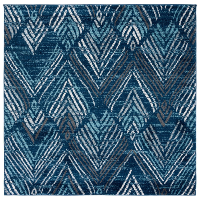 Brynlea Performance Chevron Rug, Square 6'7"