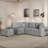 Behler 3-Piece Sleeper Sectional Sofa with USB Charge,Hidden Arm Storage and Storage Ottoman-908293132