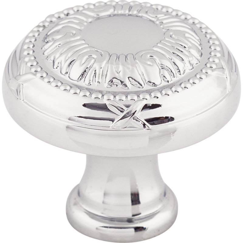 Ribbon 1 1/4" Diameter Round Knob, Polished Chrome