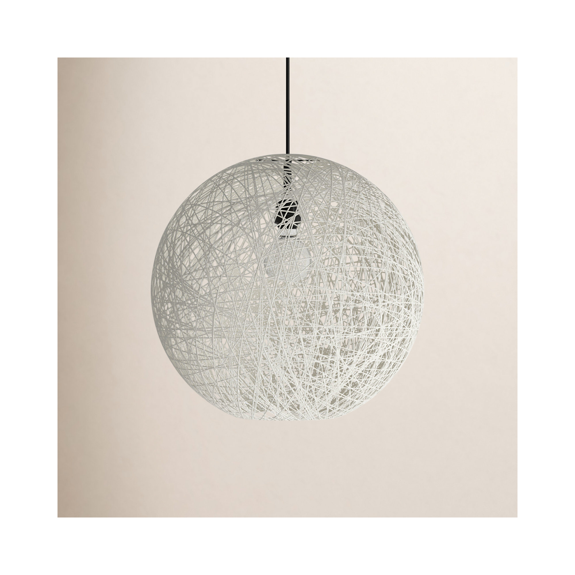 Aline Single Light Rattan Dimmable Plug-in Pendant, 13.5" H x 15" W x 15" D