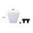 2-Pack Smart Self-Watering Planter Pot For Indoor And Outdoor - White - Square Cone-1908863383
