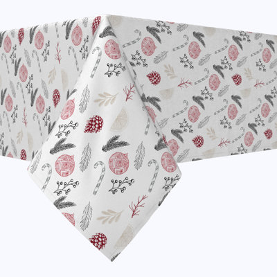Ebuwa  Square Tablecloth, 100% Cotton, Christmas Tree Decorations