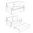 63Inch Variable Sofa Bed With Double Armrest