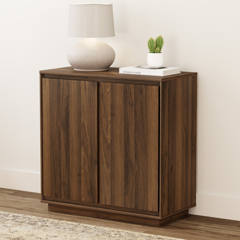 Sideboard Accent Cabinet With Adjustable Shelves, 1, Brown