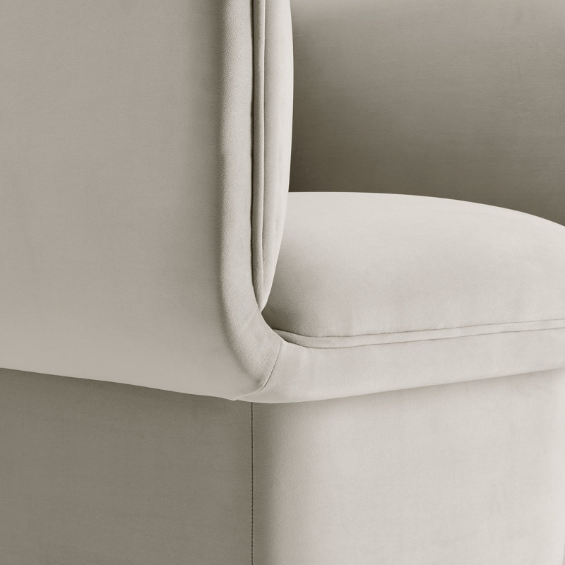 Tate Performance Velvet Accent Chair, Almond Velvet