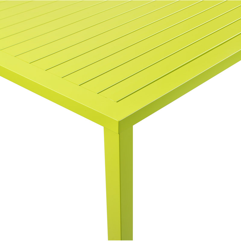 Table de salle à manger en aluminium Ottie, Vert