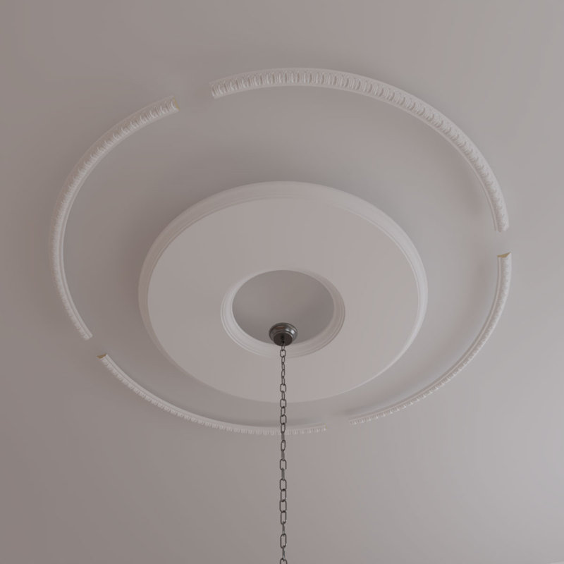 Ensemble d'anneaux de plafond Nexus, H 75,625 po x l 75,625 po x P 1 po, Simple (1/4 d'un cercle complet)